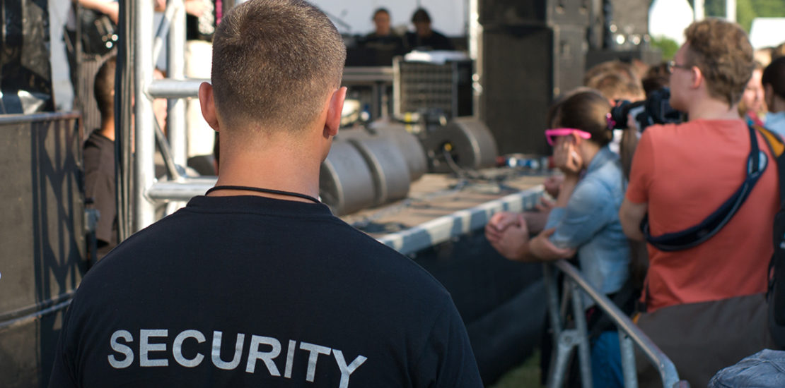 A security officer at the concert